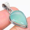 Натуральный Хризопраз Драгоценный камень 925 Проба Стерлинговое Серебро Подарочный Подвес 1.75" q3I36