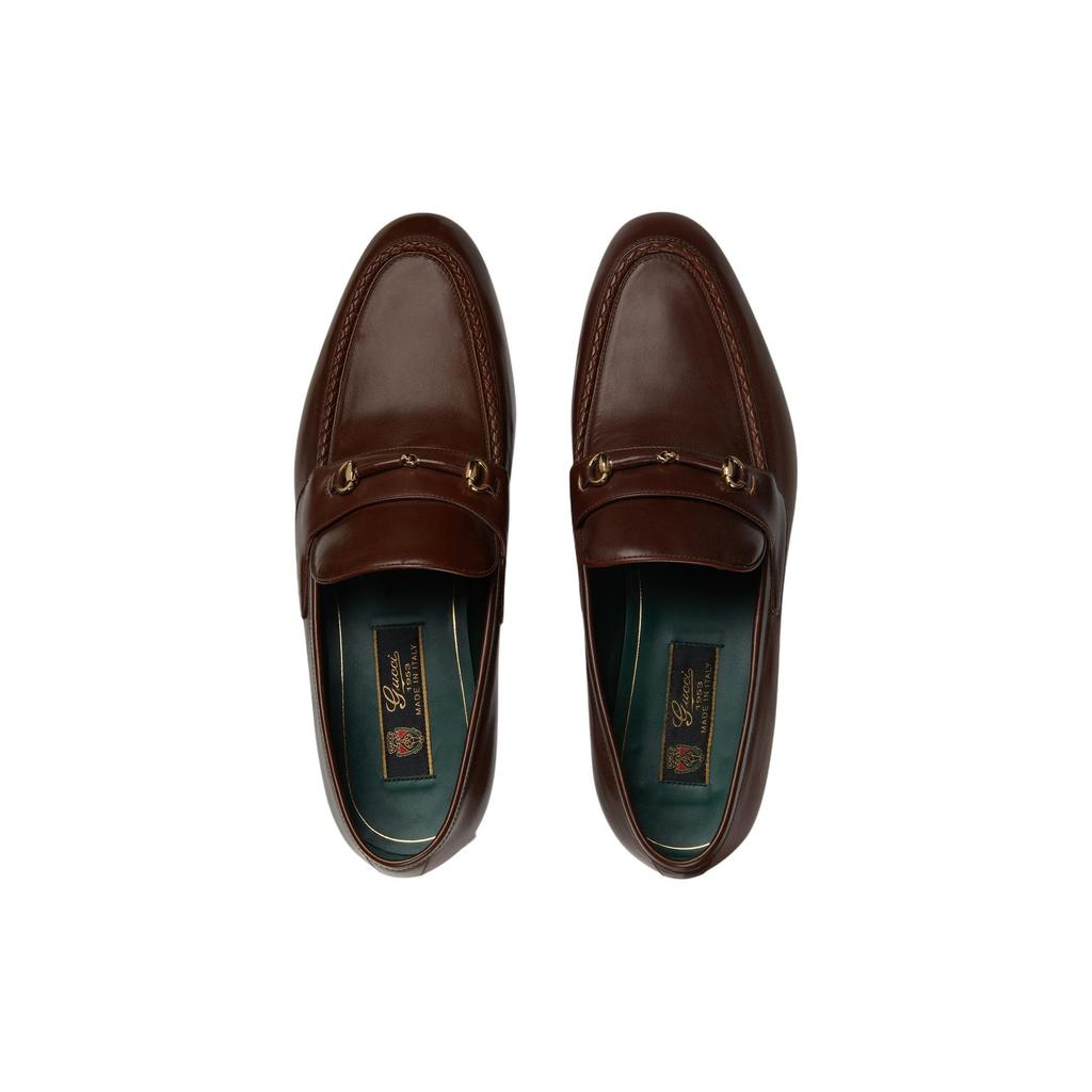 Gucci Лоферы с пряжкой-уздечкой 2 см Мужские Коричневые 757765 AACFH 2103