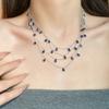 Multi Layer Water Drop Shining Choker Light Luxury Rhinestone Jewelry  Banquet