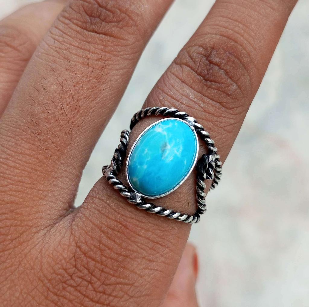 Ювелирное кольцо с регулируемым кольцом из стерлингового серебра 925 пробы халцедон NST-J2H5243