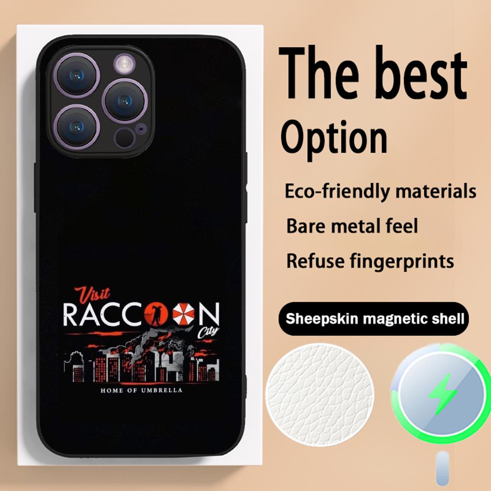 Resident evil 9 горячий игровой плакат Чехол для телефона для iPhone 16 15 14 13 12 11 Plus Pro Max Высококлассный Люксовый Magsafe Овечья кожа