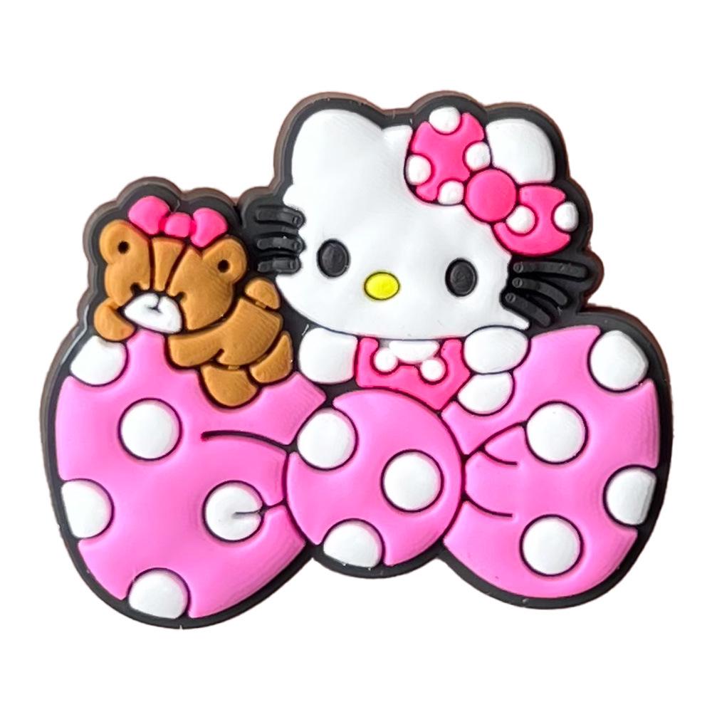 Одиночная штука Мультяшные мягкие резиновые ПВХ подвески для обуви Hello Kitty - Набор из 83 штук для DIY Подарочный набор