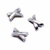 10pcs X Shape Big Hole Beads Beads Antique Silver Color Zinc Alloy 7X10mm