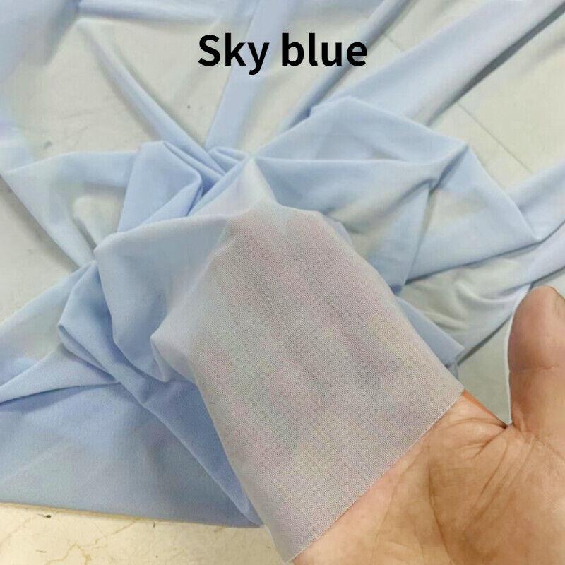 4 Way Stretch Nylon Spandex Mesh Fabric 20D Super Thin High Elastic Encrypted Tulle Gauze Net Fabric For Diy Sewing Material