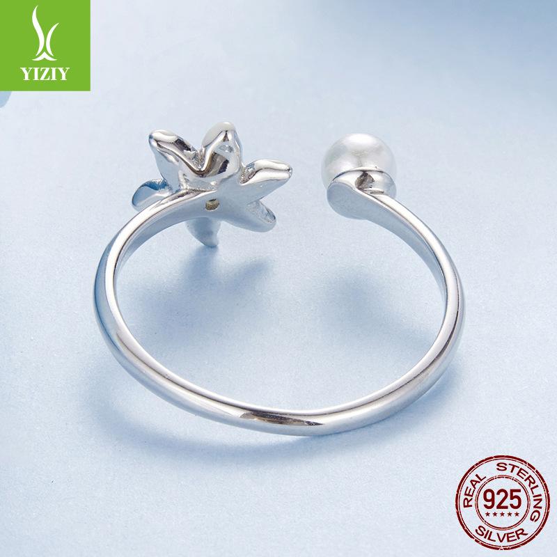 Small Yellow Flower Open Ring S925 Simple And Fashionable Open Ring Batch Jewelry Ring