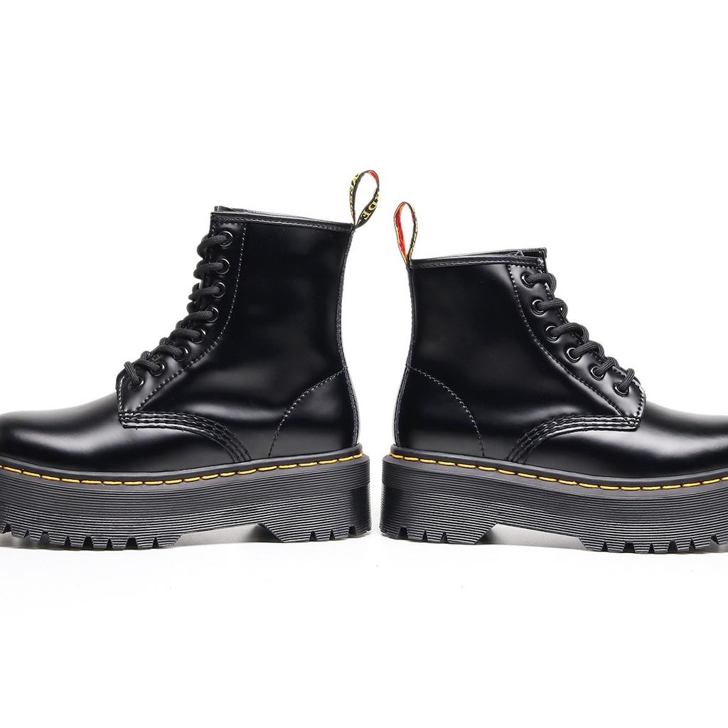 Дырки высокие кожаные ботинки на толстой подошве ботинки до колена британский стиль ручная работа гладкая коровья кожа короткие ботинки рабочие