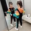 Girls Fashion Hoodies Pants 2pcs Clothing Sets Spring Autumn Children Sport Sweater Clothes Set Teen Kids Tracksuits