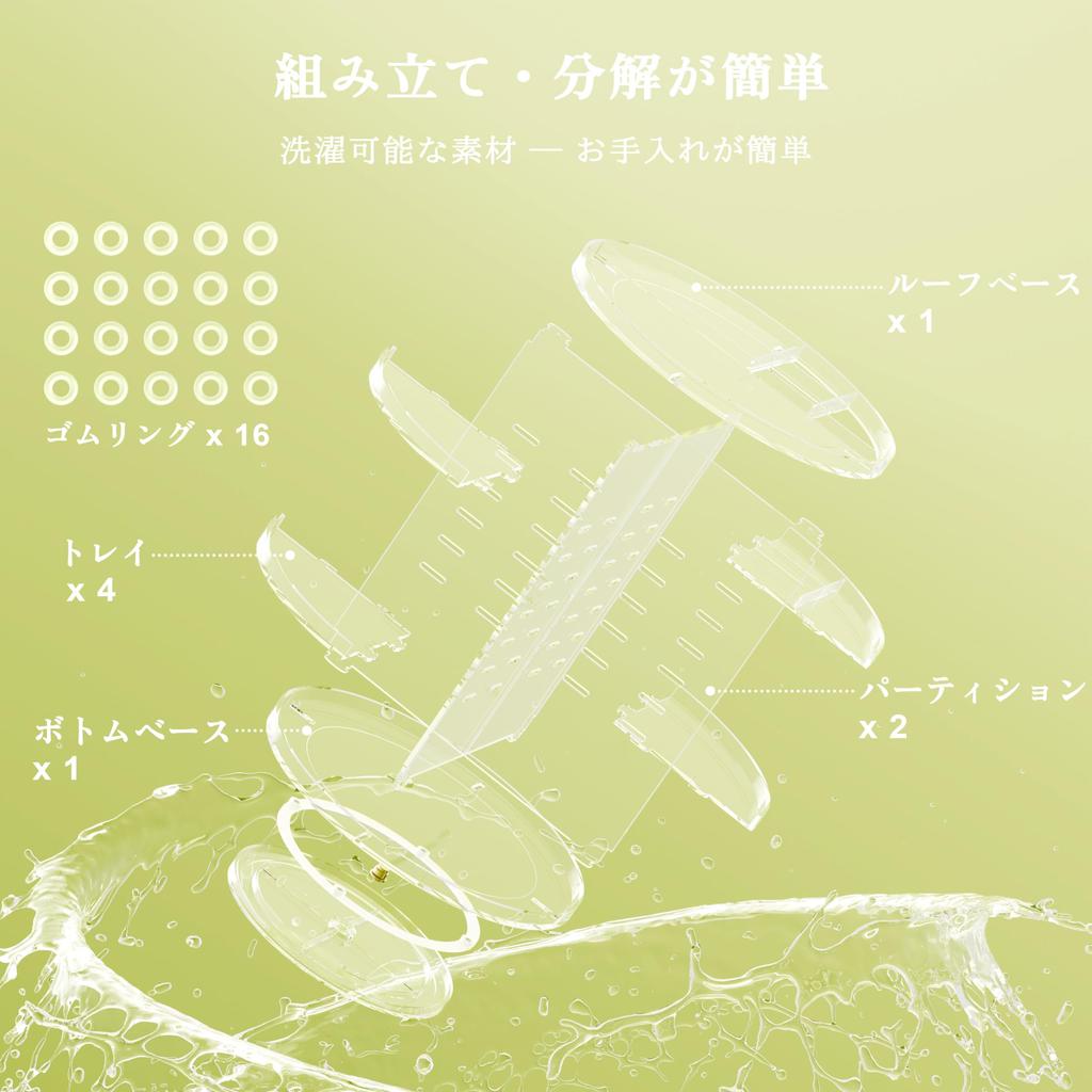 Auxmir Органайзер для косметики и макияжа, Высокий, Аксессуар для макияжа, Украшений, Настольная, Прозрачный ящик, Ящик, Вращающийся на 360°, Вместимость, Регулируемый, Кейс, Разделители,