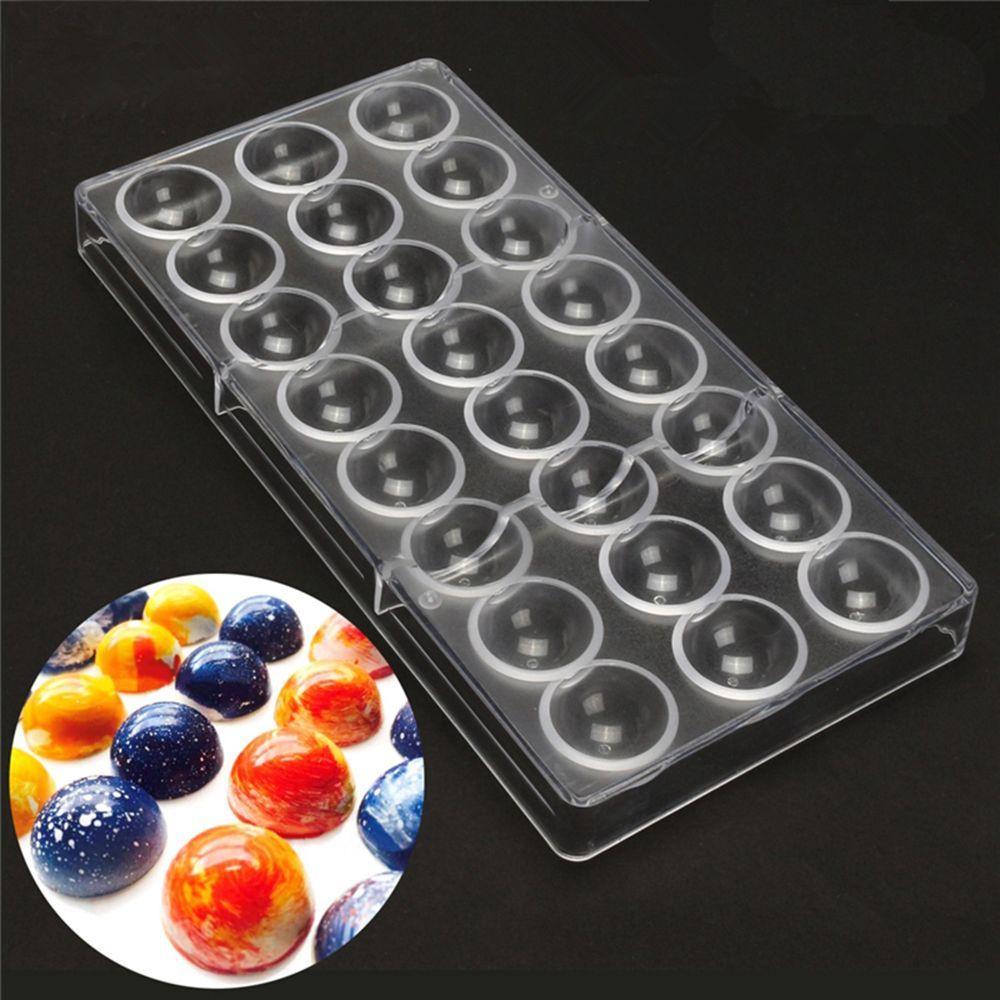24 Half Ball Polycarbonate Fondant Baking Tool Hard Chocolate Mold Candy Maker Cake Mousse Mould