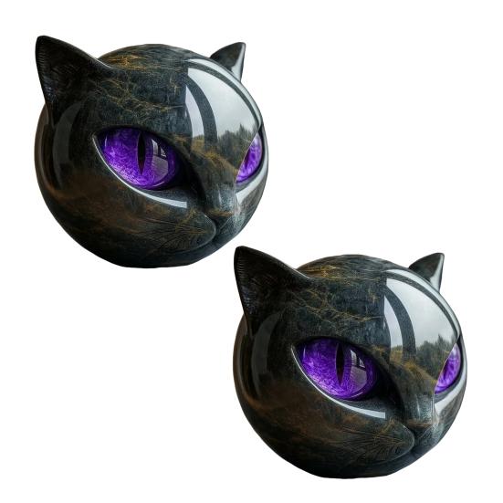 Мини Кошка Камень Полимерная Кошка Голова Фигурка Коллекционный Целебный Камень Мраморная Текстура Кошка Камень Сувенир Подарок для Любителей Кошек Женщин Мужчин