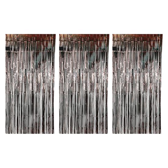 3 шт. Дождь Занавес 1 х 2,5 м Блестящий Набор Задника из Фольгированной Бахромы Кисточки Фон Занавески Свадьбы Реквизит для Фотобудки Украшение для Вечеринки