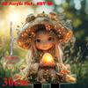 Magic Mushroom Fairy with Glowing Egg, 2D Flat Acrylic, Decorative, Outdoor, Suitable for Garden, Lawn, Gifts, Christmas, Halloween