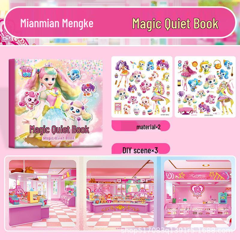 Новая магнитная тихая книга Moko: Наклейки Принцесса Сердечко и игрушка для рисования для девочек