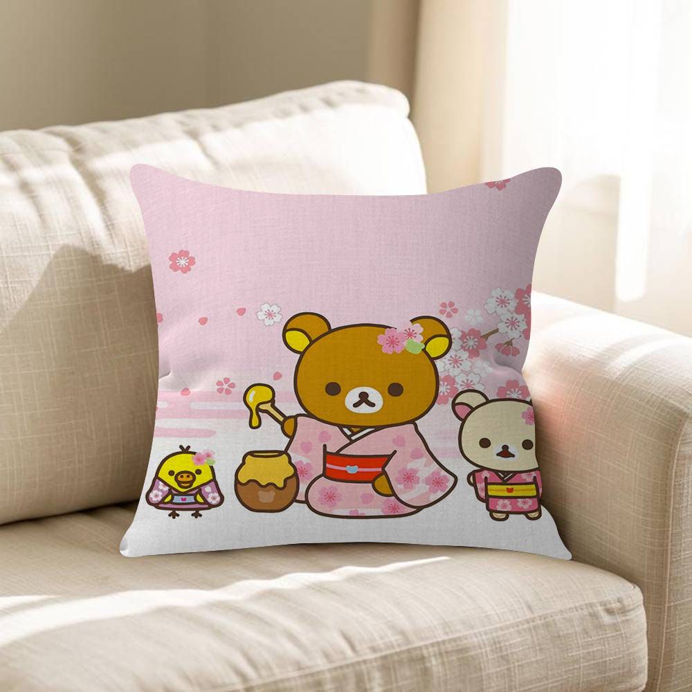 Cartoon Bear Claw Cute Rilakkuma Personalized Picture Text Home Decorative Pillows Household Gifts 45x45cm