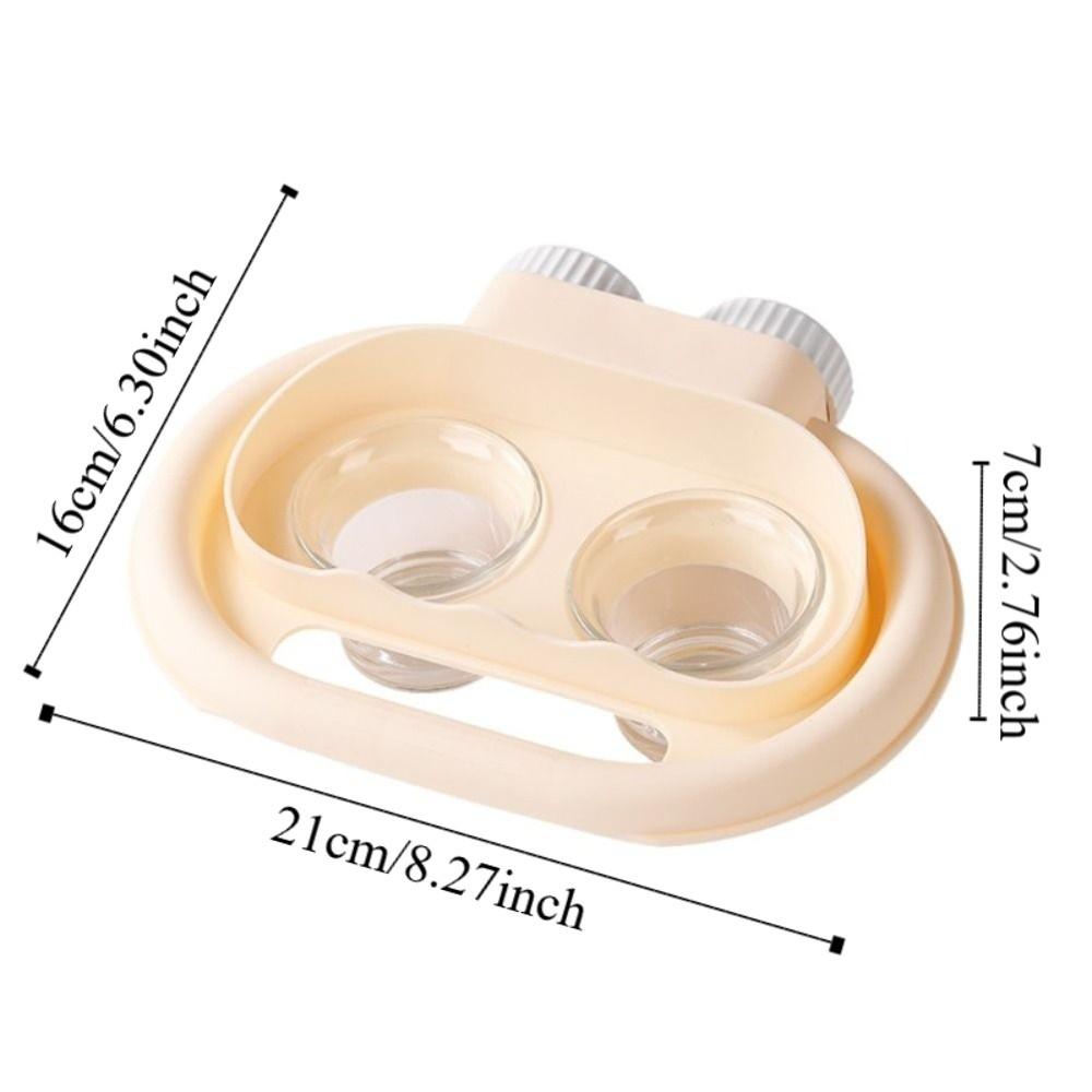 Splash-Proof Bird Water Food Bowl Stain-Resistant Bird Double-Compartment Bowl Cockatiels