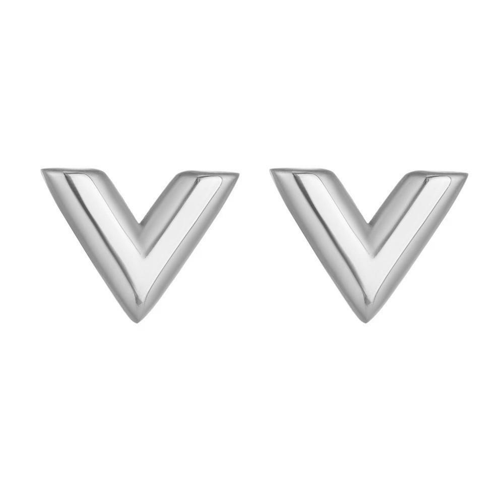 2025 Новая простая золотая нишевая легкая роскошь V-образная цепочка-ожерелье для женщин Летняя цепочка на ключицы Серьги Браслет
