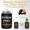 Wedding Can Cooler Sets, Personalized Wedding Gifts for Couples, Husband and Wife, Bottles and Cans Collapsible Sleeve, Neoprene Insulator Can