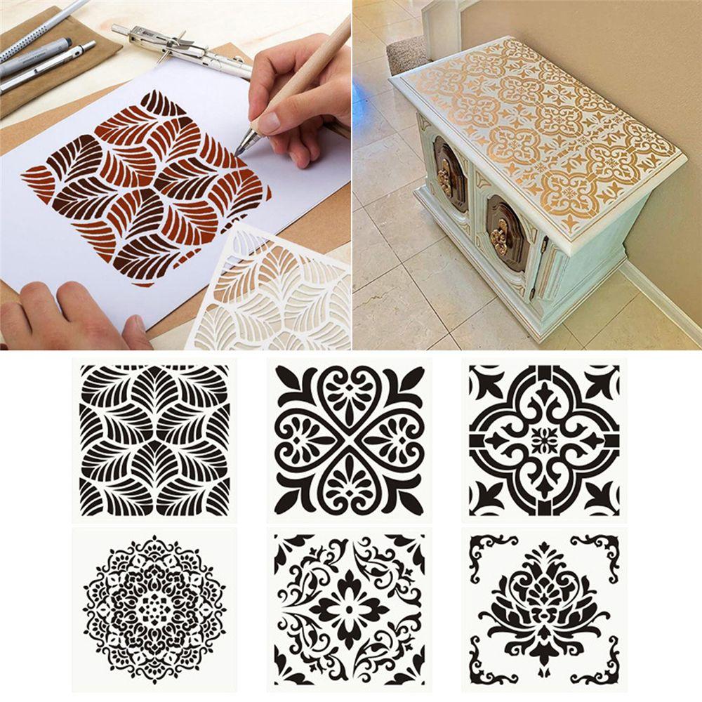 Сделай сам Тиснение Живопись Доска Изготовление Покраска Мебели Открытка Набор Трафаретов Мандала Шаблон для Рисования