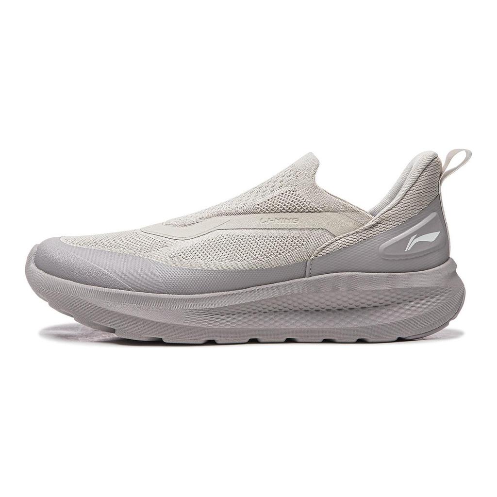Li Ning Cloud Yi Слипоны Устойчивые к истиранию Дышащие Амортизирующие Нескользящие Низкие Повседневная Обувь Мужская Серая AGLW055-4