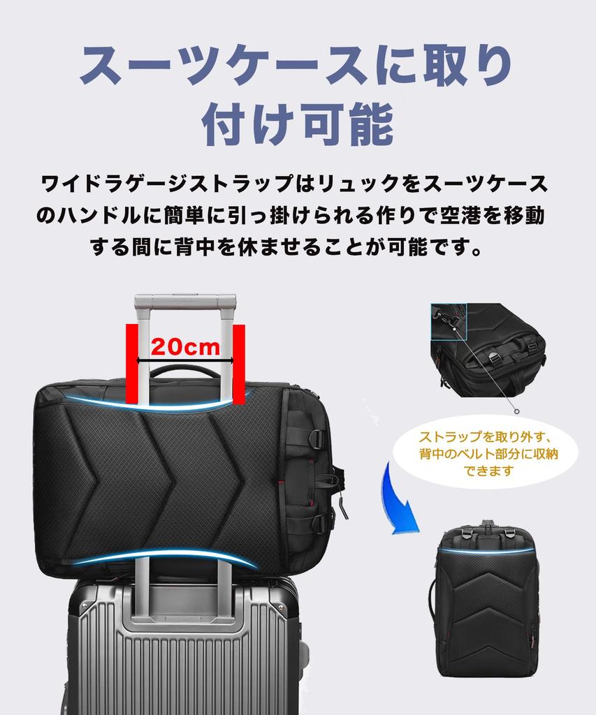 Business Large Water Repellent Business Business Mountain Multifunctional 4WAY Travel Bag [Andris] Backpack, Men's, Capacity, 40L, Commuting,