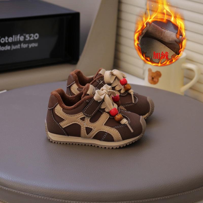 Мальчики флисовые кроссовки зима новые 1-3-6 лет дети две хлопковые туфли Форрест Гамп детский сад детский теплые туфли