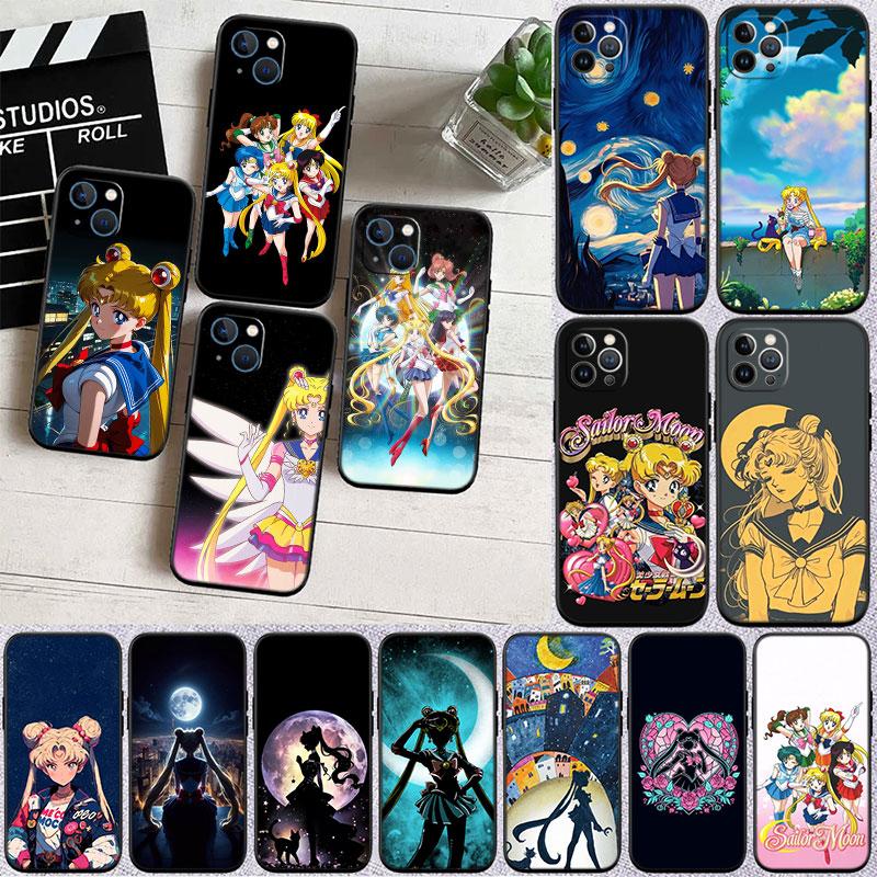 S-Sailors-wallpaper M-Moon Phone Case for Motorola Moto Edge 60 60s 70 G86 G56 G54 E14 G04S G45 G54 G64 Pro Power Neo Fusion