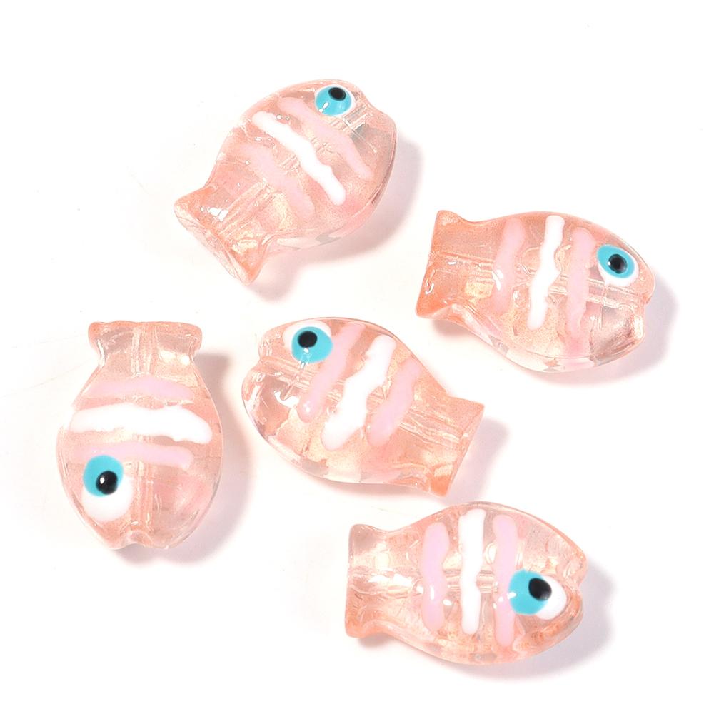 5 шт./лот Разноцветные ручной работы Lampwork Бусины Милые Мультяшные Морские Рыбки Россыпью Стеклянные Бусины Для DIY Модного Браслета Серьги Украшения