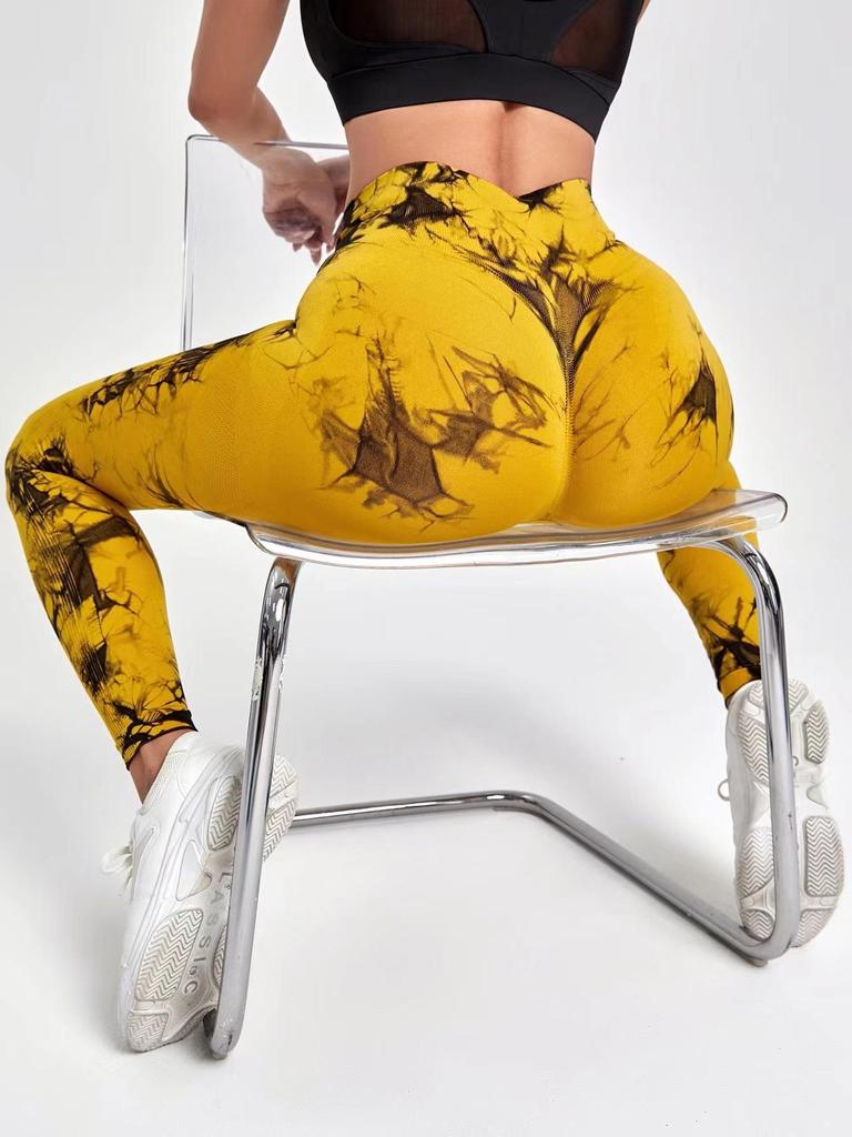 Tie-Dye High Waist Tummy-Control Butt-Lifting Yoga Leggings