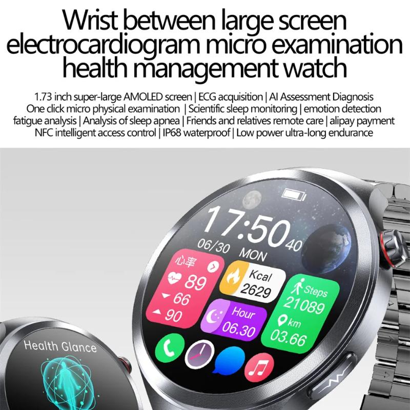 2025 New ECG+PPG Smart Watch Lipids Uric Acid Blood Pressure Health Watch Men NFC Access 100+Sport HD Bluetooth Call Clock Women