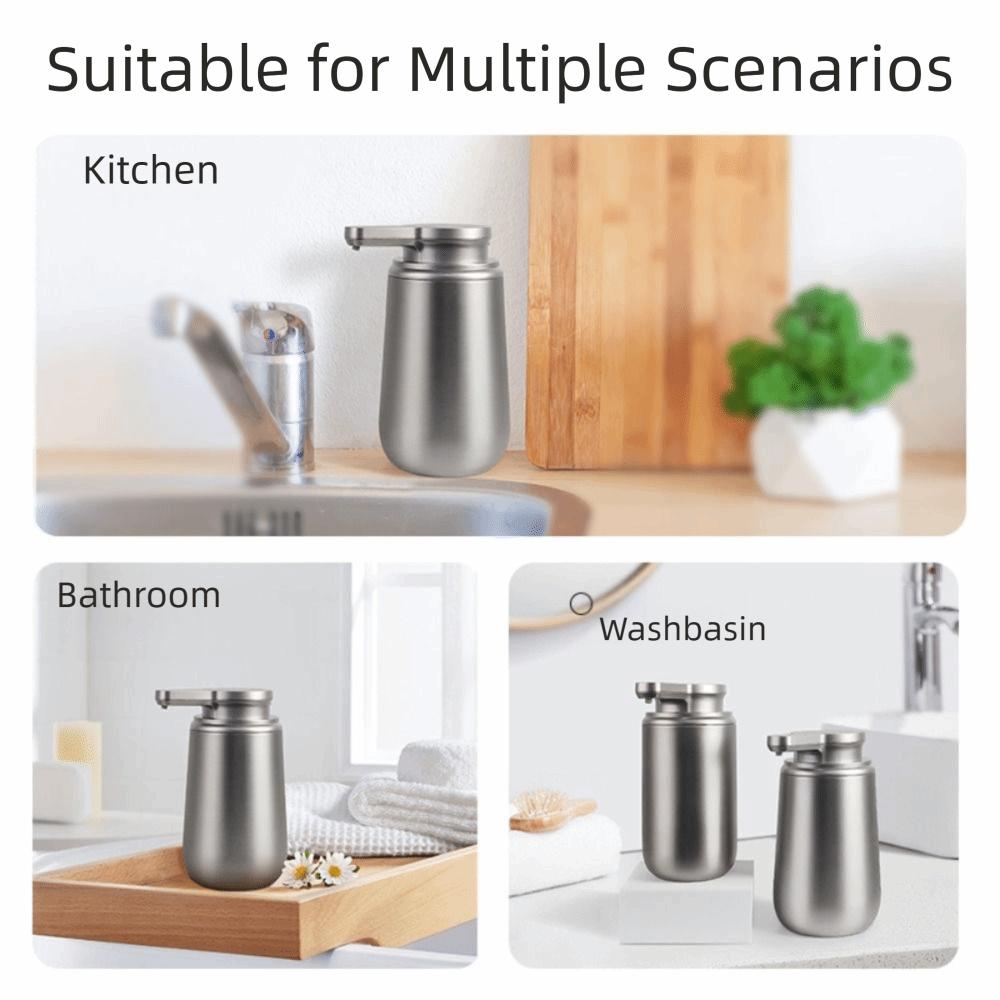 Stainless Steel Automatic Induction Soap Dispenser Kitchen Dish Soap Container Home
