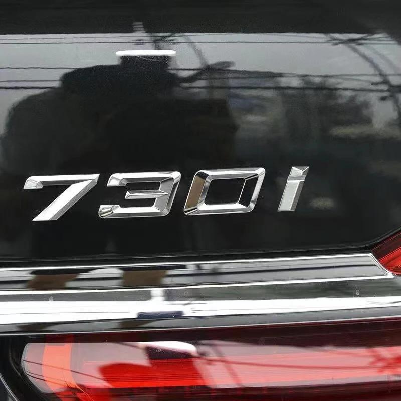 ABS Car Rear Trunk Letters Logo Badge Emblem Sticker For BMW 7 Series 730i 740i 745i 750i 760i E38 E65 E66 F01 F02 G11 G12