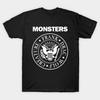 Мужская черная футболка с принтом Rock N Roll X Classic Monsters Печать на трансферной бумаге без вырезания Хлопковая футболка