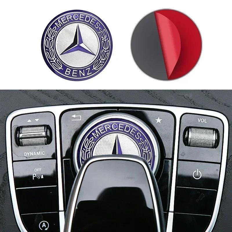 AABIH1 52mm Car Central Control Multimedia Decor Sticker For Mercedes Benz W212 W213 W205 AMG W177 V177 W247 W176 GLA GLC X253 W166
