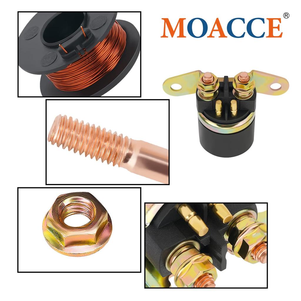 MOACCE Motorcycle Cell Relay Starter Relay Compatible Model Suzuki GN125 1991-1997/GSF400 1991-1993/GS500 1989-1996/GSX600 1988-1997/