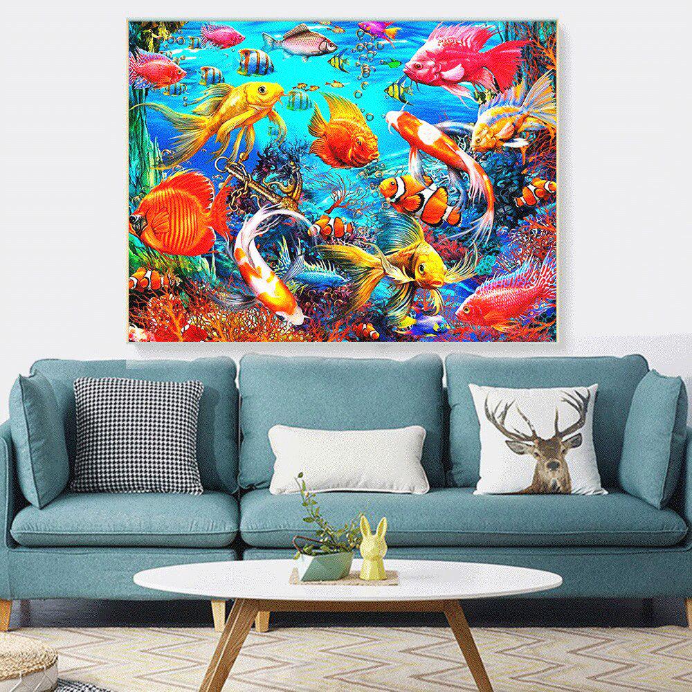 5D DIY Diamond Painting Fish Full Round Rhinestone Picture Diamond Embroidery