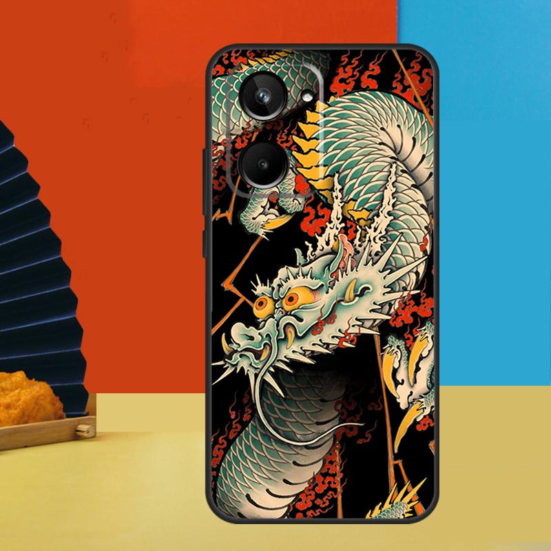 Чехол в китайском стиле с журавлем и драконом для Realme GT7 Pro GT6 10 11 12 13 14 15 Pro Plus C55 C67 C63 C61 C53 C31 C65 C71 C75