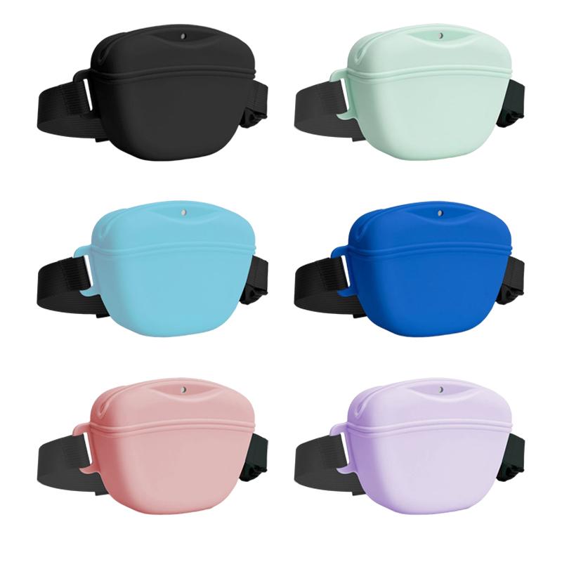 Pet Supplies Silicone Dogs Treat Bag Pet Portable Dog Training Waist Bag Outdoor Feeder Puppy Snack Reward Storage Bag with Belt 3