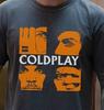 Футболка рок-группы Coldplay на винтажном черном цвете Comfort Colors 1717