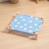 Portable Swing Bed Wooden Frame Pet Hammock Kitten Cottages Elevated Bed Indoor Use