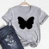(Азиатский размер)Прекрасная футболка с бабочкой, модная футболка, одежда, повседневная женская футболка с коротким рукавом в стиле 90-х годов с принтом, женская футболка с графикой