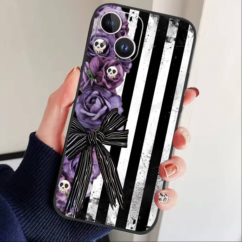 Y2k I-INS Graffiti Phone Case For iPhone 16,15,14,13,12,17,Pro Max,Plus Silicone Black Case