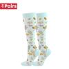 1 Pair Cute Cat Compression Socks Knee High 20-30 Mmhg Fit Medical Edema Diabetes Varicose Veins Running Sports Socks