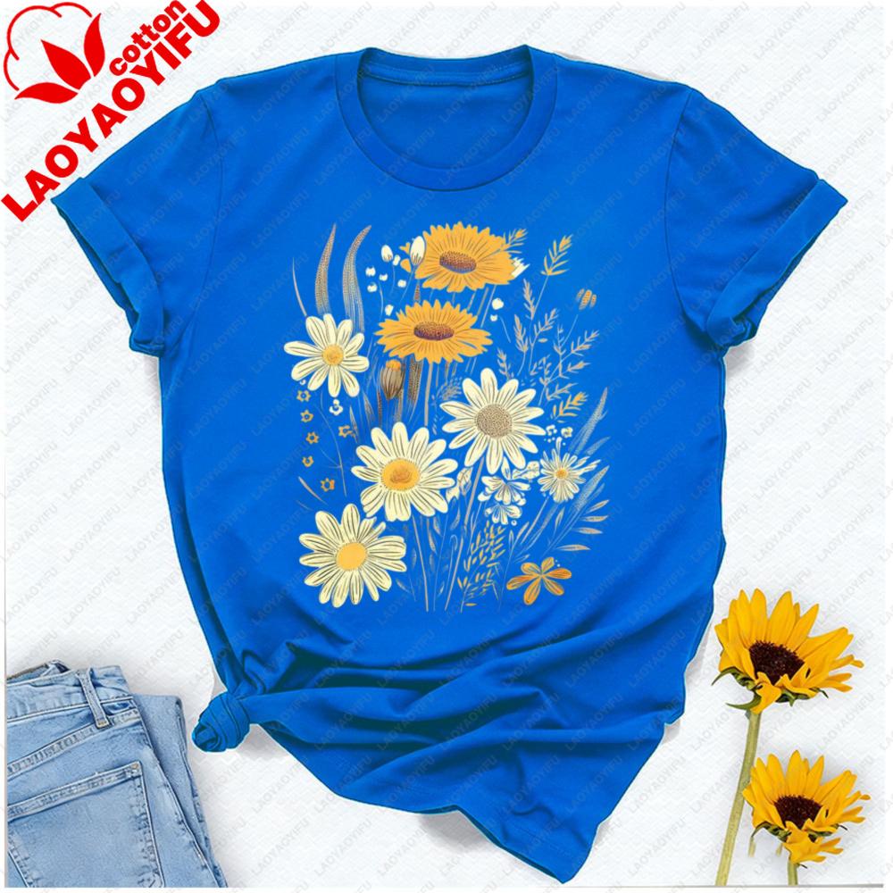 Boho Wildflower Tshirt Floral Flowers Tshirt Cottagecore Tee Nature Lovers Gift Plant Lovers Gardening Gifts Shirts for Unisex