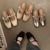 Модная обувь Накладка на носок Женские тапочки Уличные шлепанцы Pantofle Плоские 2025 Лето Мэри Джейн Тапочки Женская летняя обувь Шлепанцы Накладка на носок