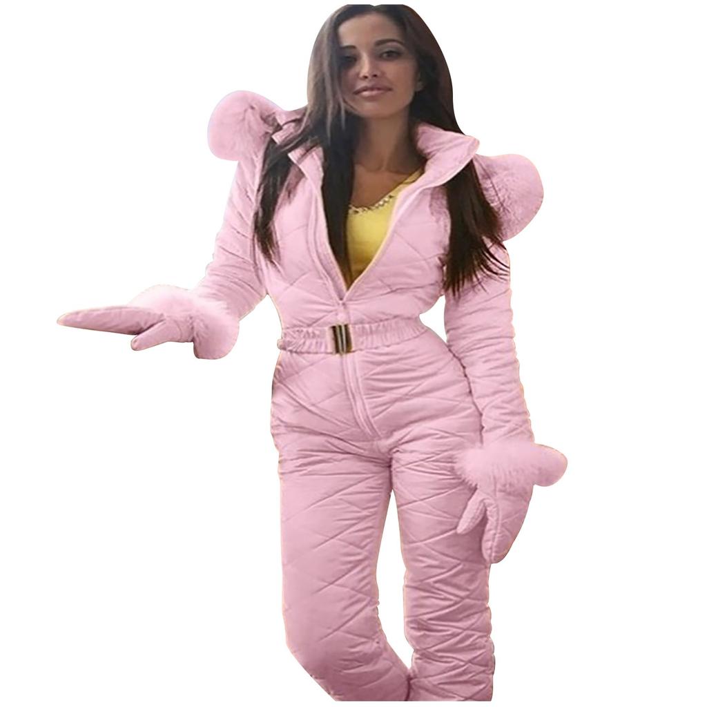 Fashion Women Ski Wear Hoodie Jackets Outdoor Sports Zipper Tight Fitting One-Piece Leisure Ski Wear Classic Exquisite Costumes