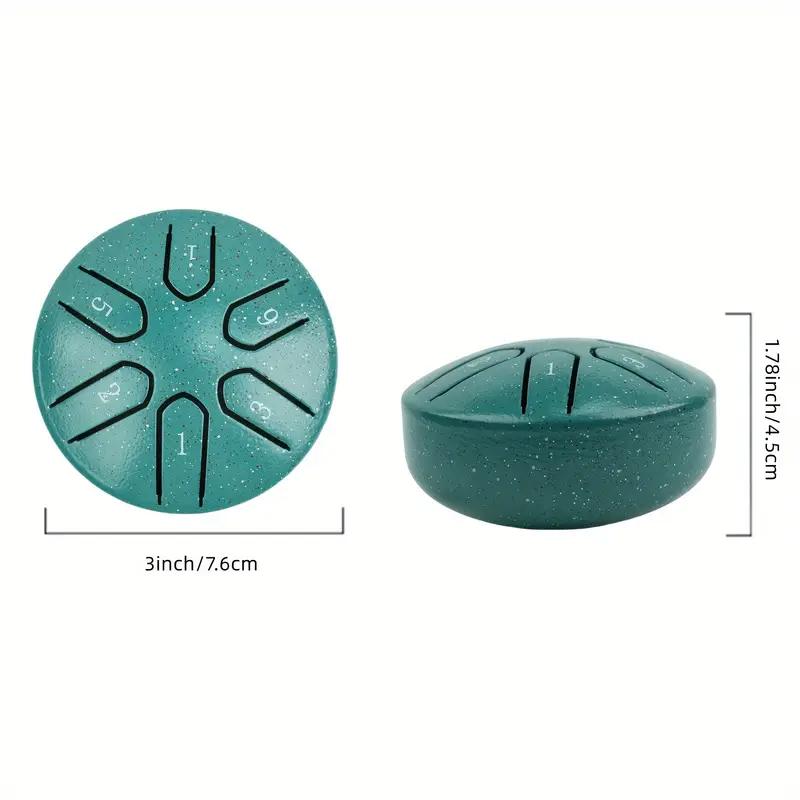 3-дюймовый набор язычковых барабанов из легированной стали - 6 нот, мини-ударный инструмент для медитации, йоги и звукового исцеления