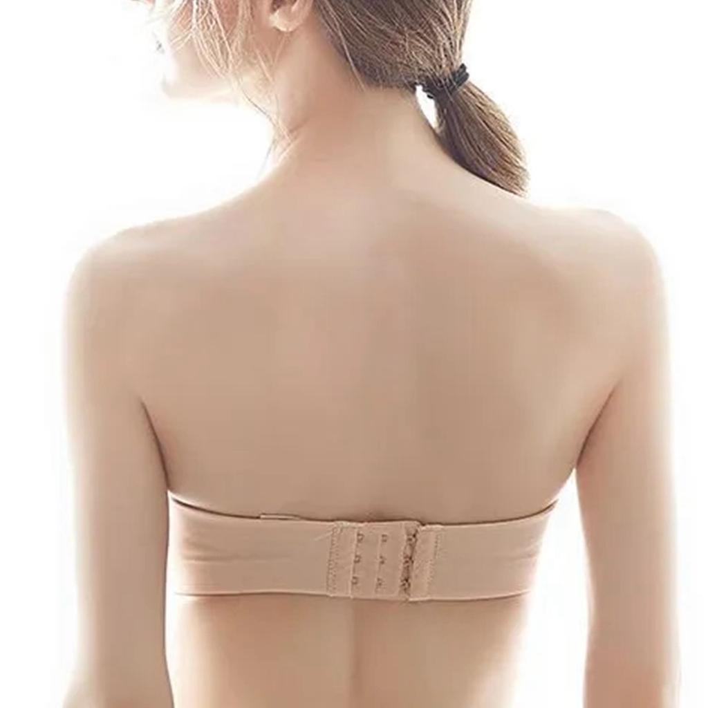 Adhesive Strapless Women's Bras With  Cups And Adhesive Bra Sets Strapless Underwear Women's Strapless Underwear Gathering Slip Underwear