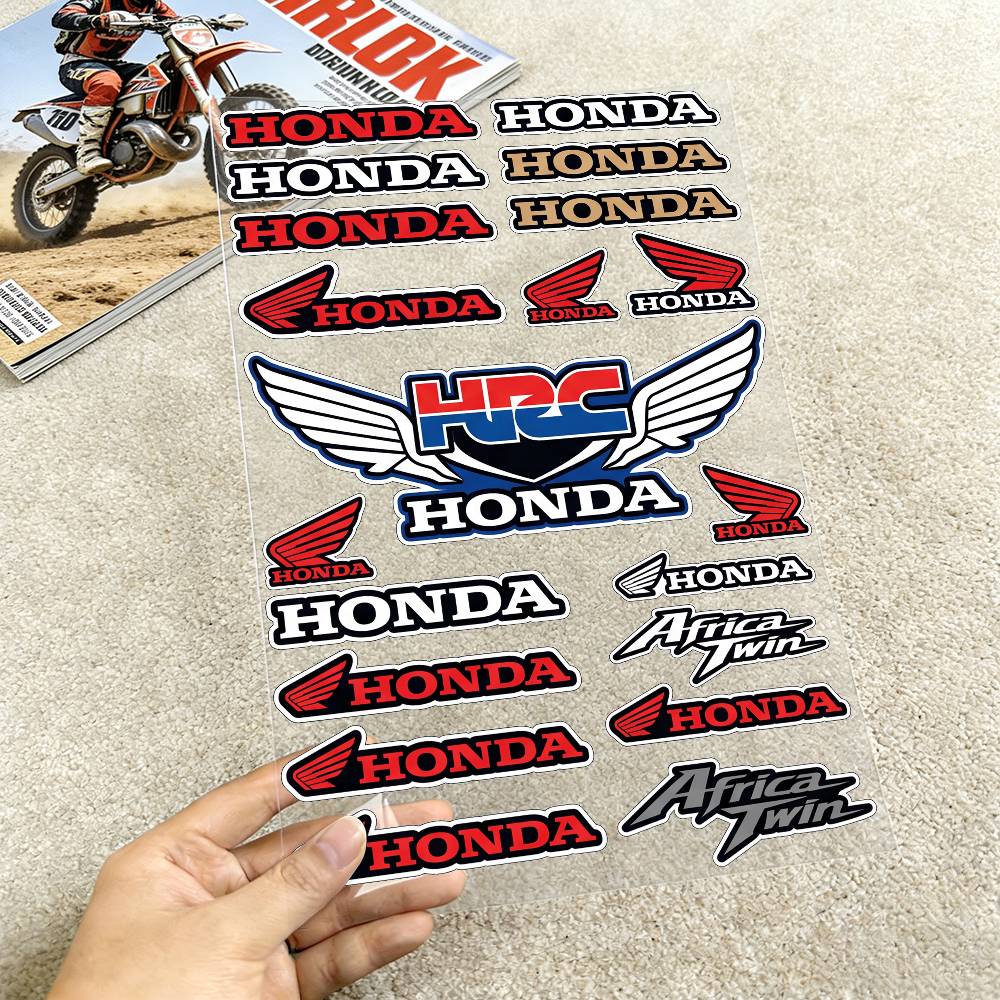 AAAHM1 ДЛЯ HONDA RACING Долговечная Водонепроницаемая Светоотражающая Наклейка Маскировка Царапин Подходит для Мотоцикла Автомобиля Шлема Холодильника Стакана для Воды Декали