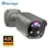 Techage H.265 Ultra HD 4K POE Camera Outdoor 8MP IP Camera Face Detect Color Night Vision Two-way Audio for Surveillance System