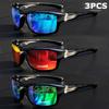 3 шт ретро мужские поляризованные спортивные солнцезащитные очки прочная оправа из поликарбоната линзы TAC для пешего туризма рыбалки мотоспорта